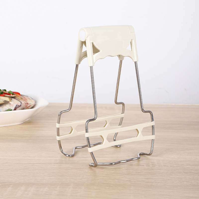 실리콘 화상 방지 클립 (모란디 화이트)