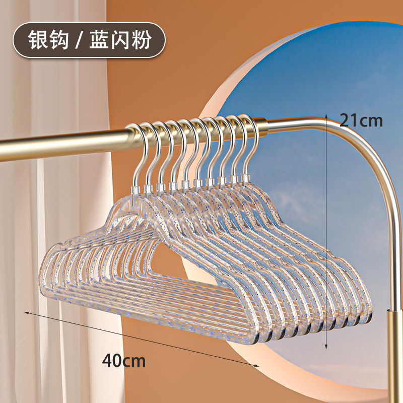 Acrílico percha de ropa transparente percha de ropa doméstica sin marcas percha de ropa antideslizante tienda de ropa de lujo ligera soporte de secado especial image 9