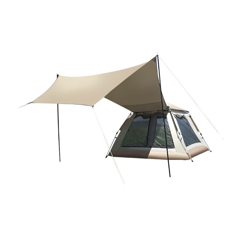 Tienda de dosel al aire libre dos en uno carpa plegable portátil dosel sombrilla Impermeable equipo de camping conjunto completo