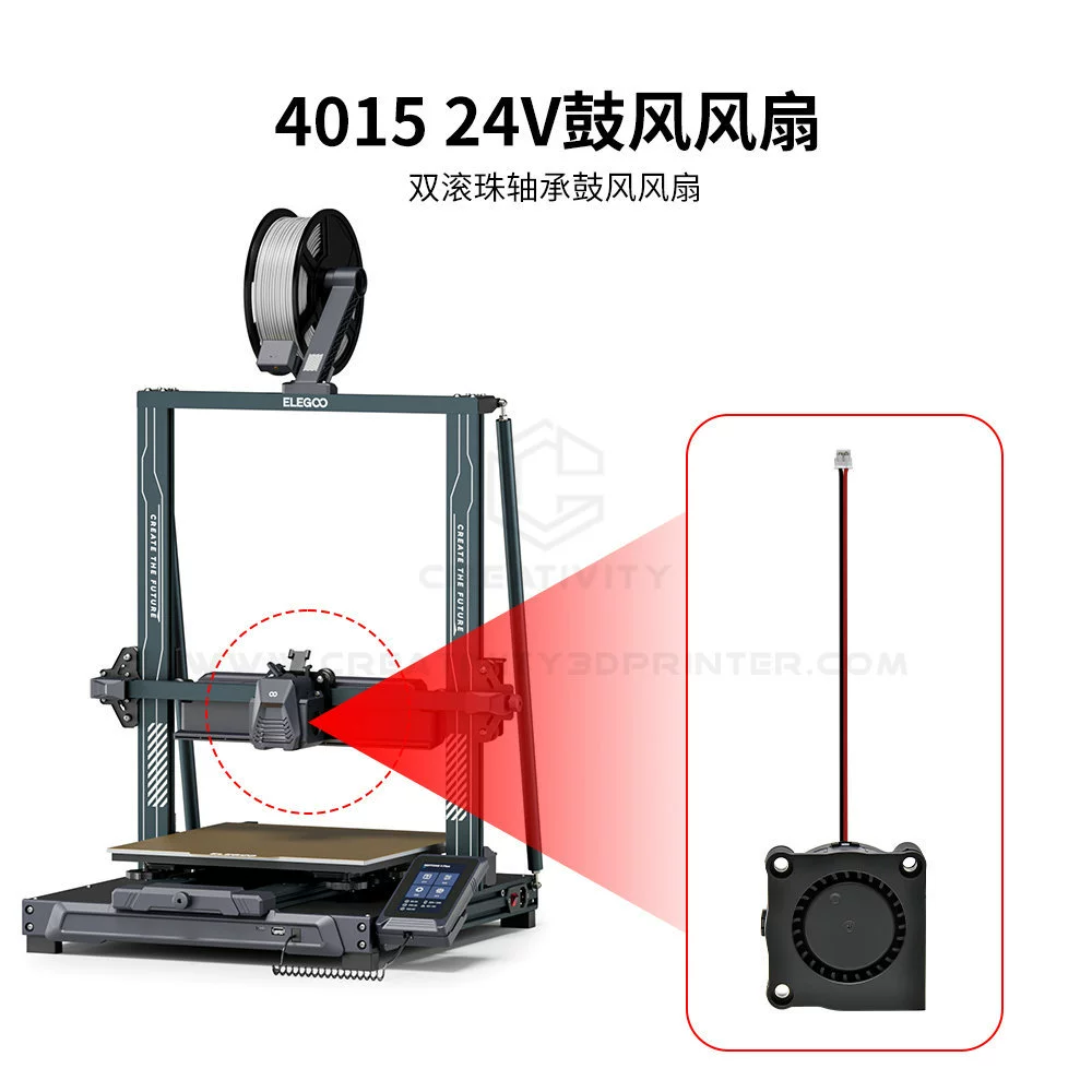 Neptune 3/4Pro нагревательный вентилятор Hot End 4015 с двойным шарикоподшипником для 3D-принтера Elegoo