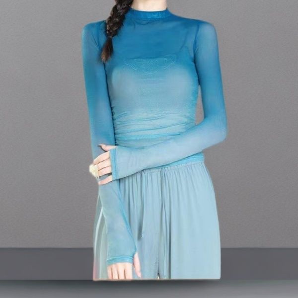 Classical Dance Practice Clothes Gradient Rhyme Gauze Modern Dance Chinese Dance Clothes Women's Tops Body Clothing