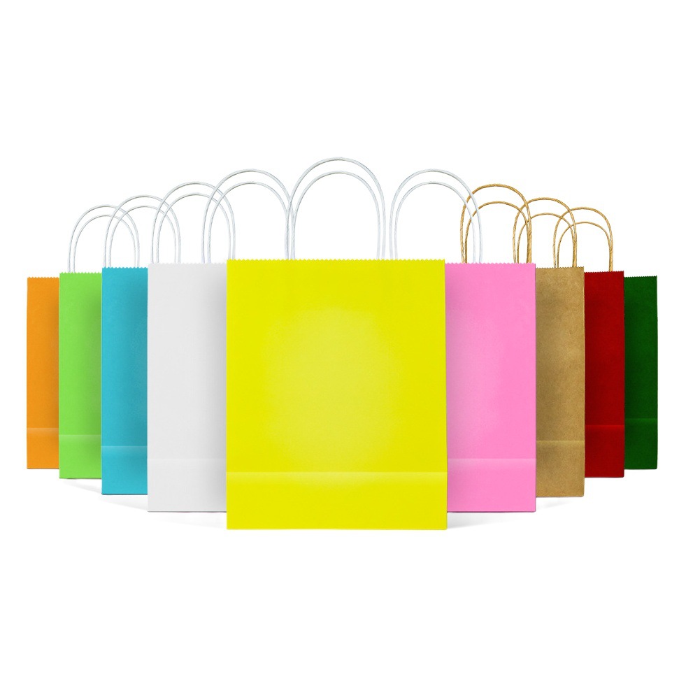 Bolsa de papel de ropa Portátil Bolsa de regalo bolsa de ropa bolsa de compras bolsa de papel Kraft hecha en stock Impresión de logotipo