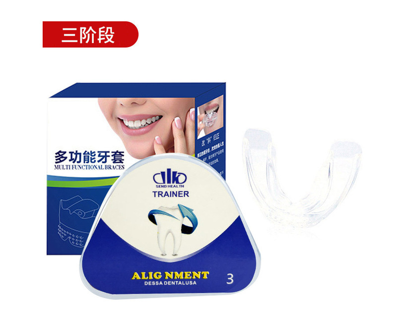Dientes Tipo de diente Mantenimiento del mundo bolsa de corrección noche antidesgaste deportes tirantes anti-ronquidos dispositivo de protección dental del hogar sueño