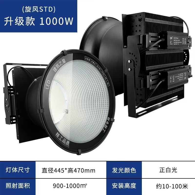 led鳍片式塔吊灯 2000w探照灯 户外工业照明高杆灯高空作业灯|undefined