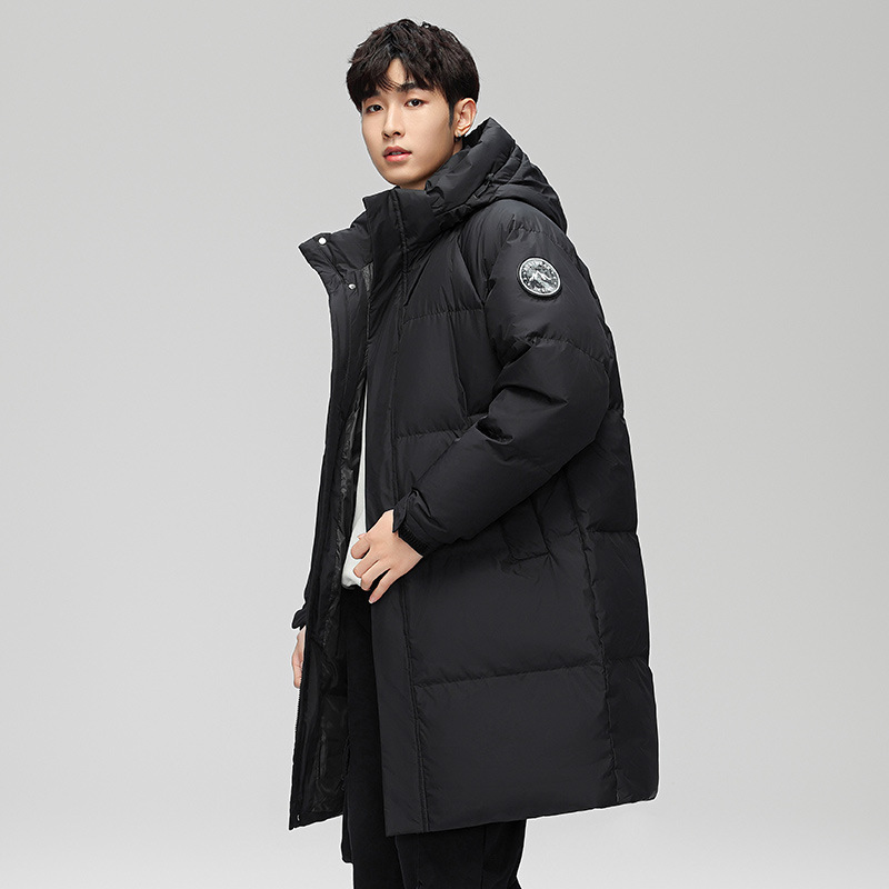 Transfronterizo chaqueta de plumón media y larga de moda de invierno para hombres 2025, nueva ropa de invierno para parejas gruesa chaqueta cálida a prueba de viento image 7