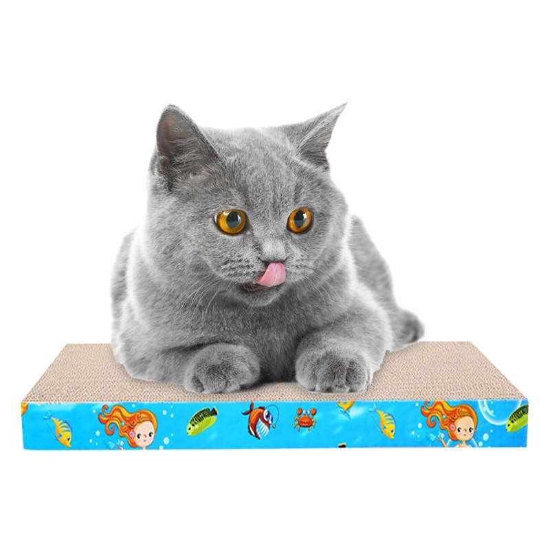 Juguetes para gatos, rascador para gatos, cama para gatos todo en uno, suministros duraderos y que no se desprenden, rascador de cartón corrugado para aliviar el estrés.