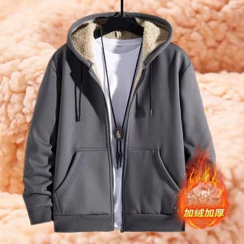 Cardigan sherpa dark gray / M