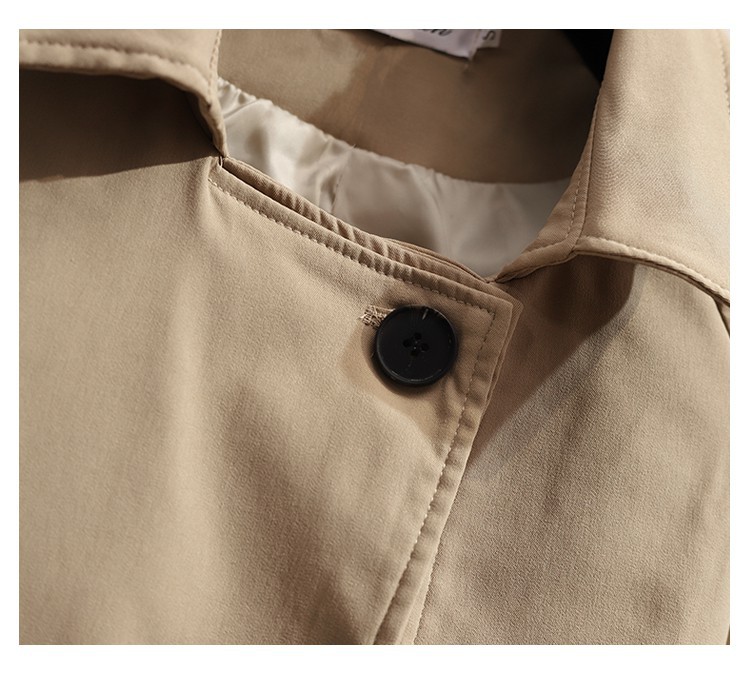 Gabardina elegante estilo britânico para mulher petite_voghion.com