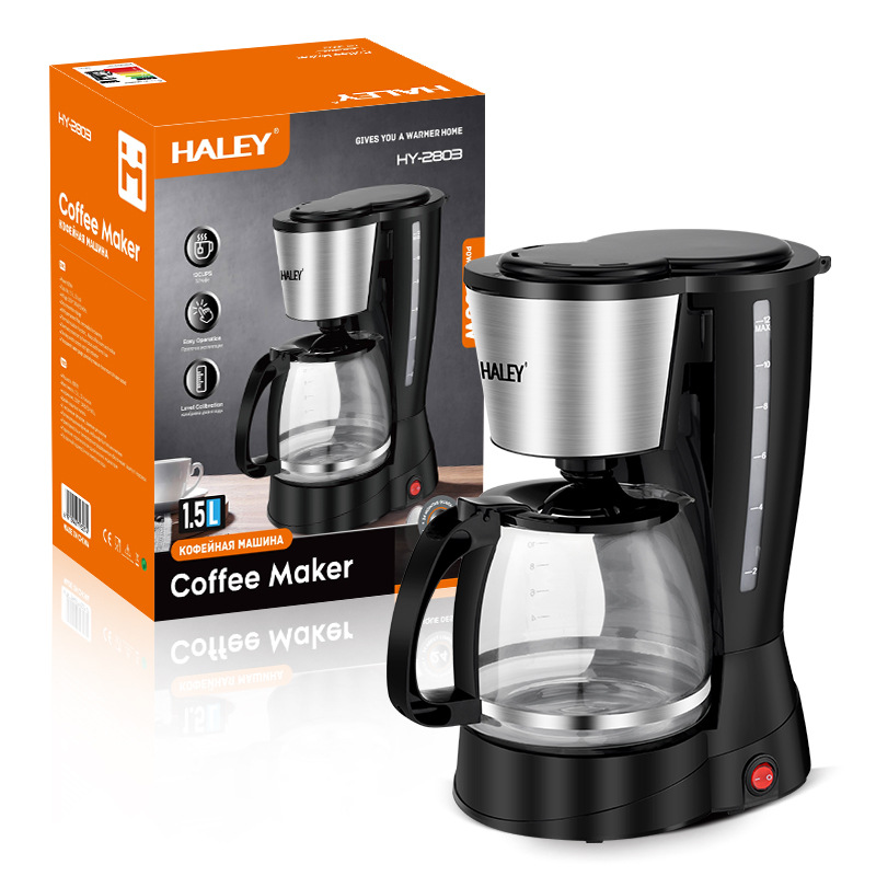 Haley European Standard Cross-Border Portable Coffee Machine for Home Use, Office Italian-Style Semi-Automatic Drip Filter Coffee Maker