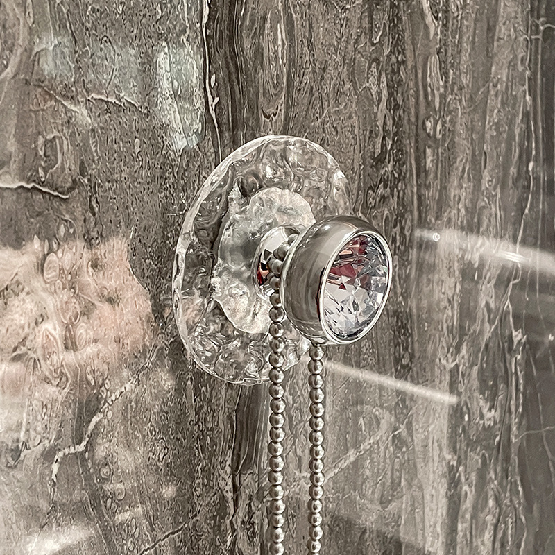 Baño de acrílico gancho ponche-libre puerta colgando ropa gancho collar de almacenamiento pared colgante pared baño pegajoso gancho