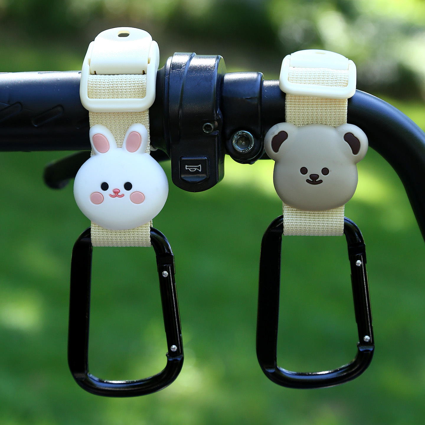 2025 Cross-Border New Electric Vehicle Hook Front Universal Cute Cartoon High-Value Stroller Hanging Buckle Storage Artifact