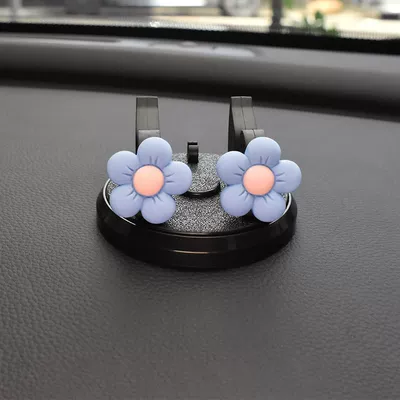 Car phone holder, Control Instrument Panel Car Support - desktop-mobile-phone-bracket-new-flower-blue