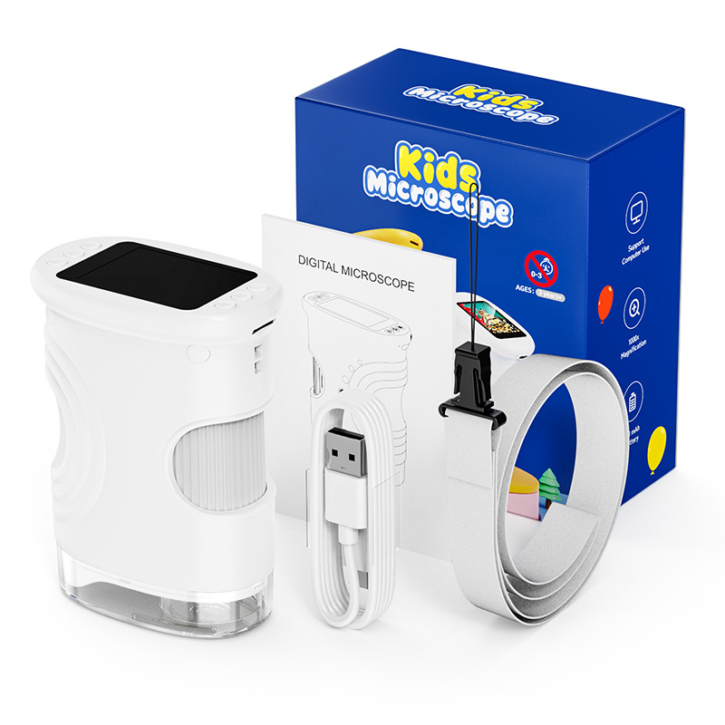 Microscopio de observación de insectos para niños, juguetes inteligentes de mano, lupa digital electrónica, dispositivos de enseñanza para estudiantes de primaria y media
