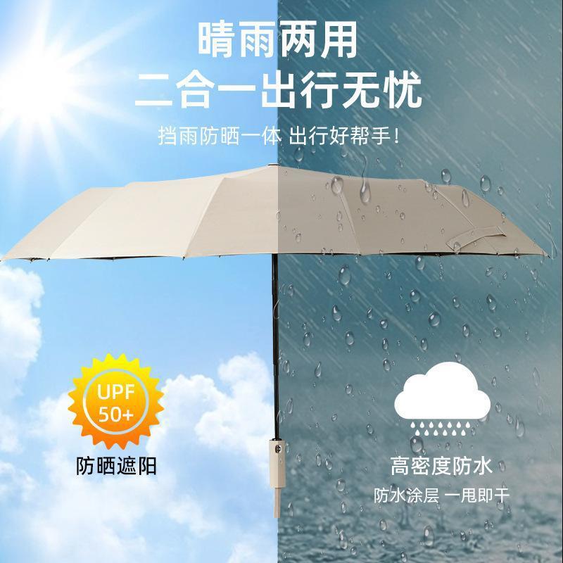 富仁雨傘自動全24骨晴傘工場卸売り男性傘折り畳み傘高級感日除け傘|undefined