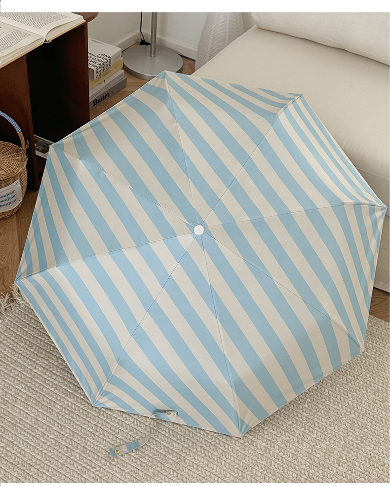 Automatic Folding Umbrella With Uv Protection And Black Coating_voghion.com