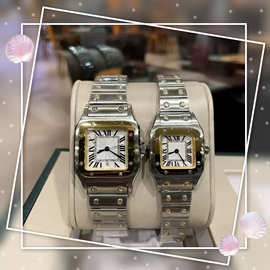 BV厂山度士坦克系列复古方形男女款情侣手表石英腕表罗马刻度女表