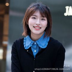 Beautiful Korean-style black and white lace false collar for autumn and winter cotton shirts, stylish false collar for women with stand-up collar