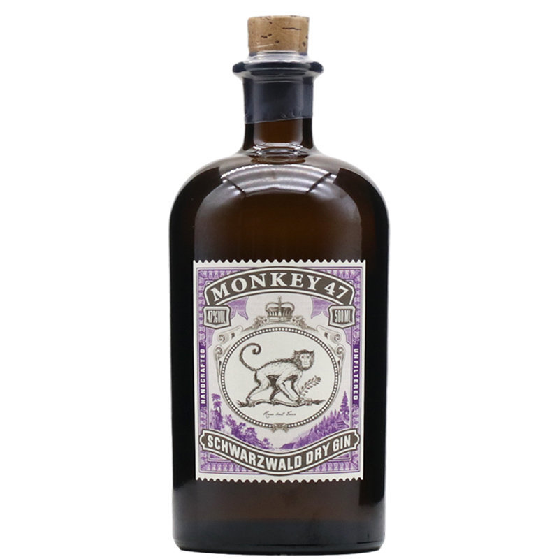 洋酒猴子德国进口 猴王47黑森林干金酒风味配制酒Monkey Gin500ML