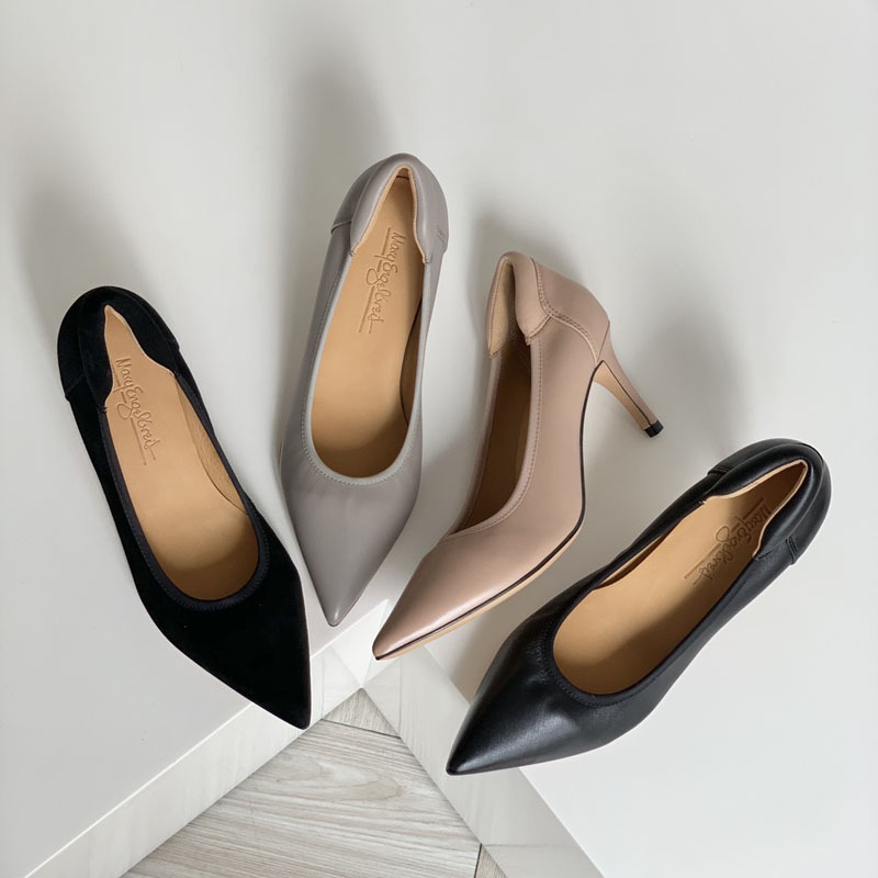 Pointed-toe commuter high heel single-layer shoes for running, comfortable high heel work shoes, Dongguan factory women's shoes