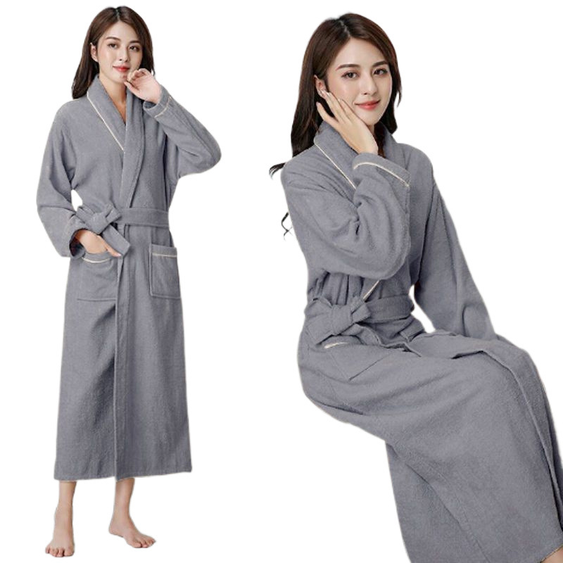 (2개) 목욕 가운 수건 소재 목욕 가운 남녀 확장 병원 잠옷 호텔 커플 학생 땀 김이 봄 여름 제조 업체