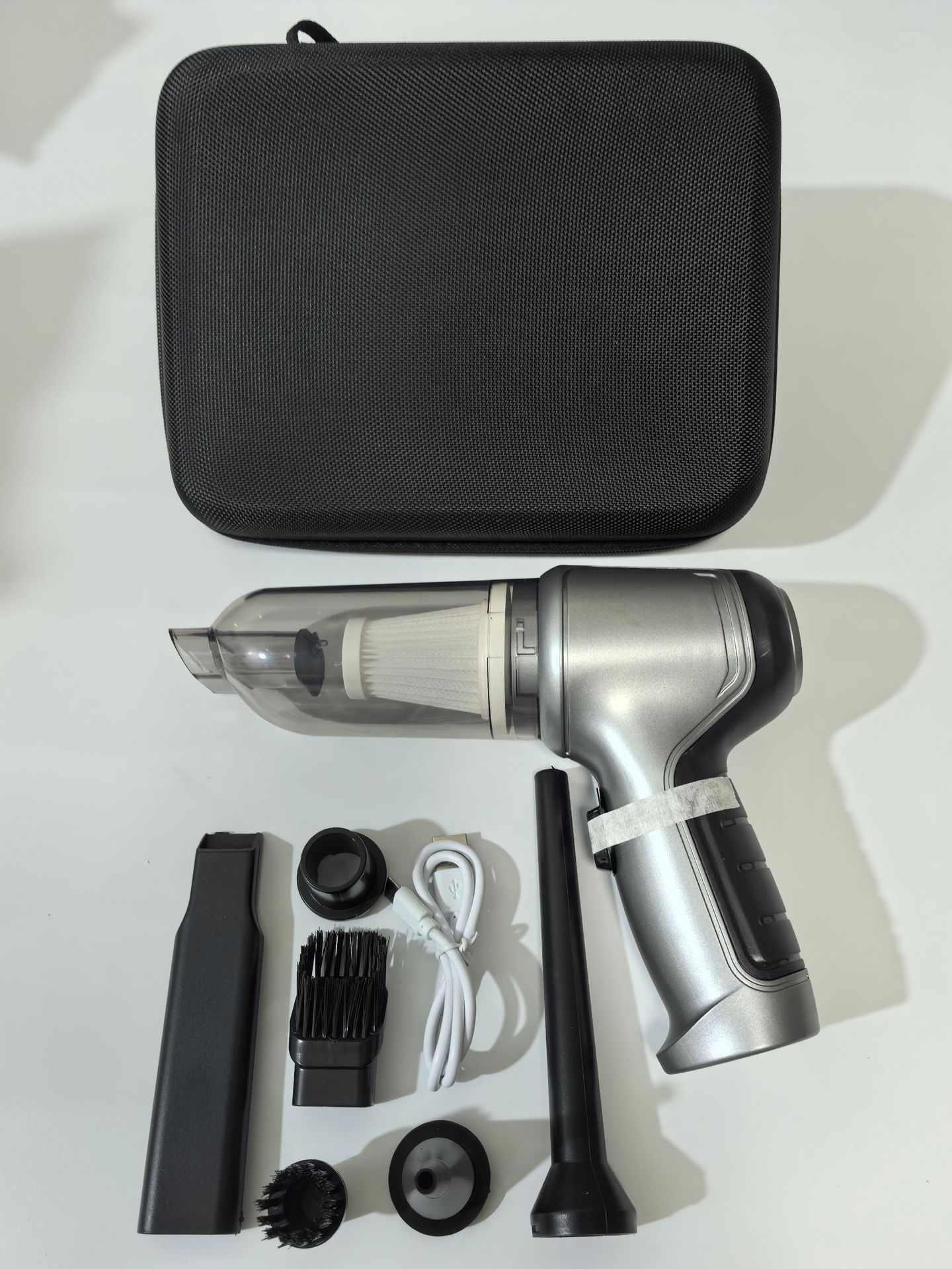 Aspiradora inalámbrica transfronteriza - Soplador de polvo sin escobillas de alta potencia, dual uso (coche y hogar), limpia grietas de puertas, ventanas y sofás