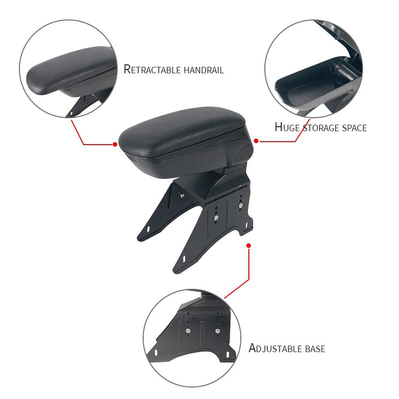 Directly from the Manufacturer, Rotatable Car Storage Box, Multifunctional Car Armrest Box, No-Drill Central Car Armrest Box