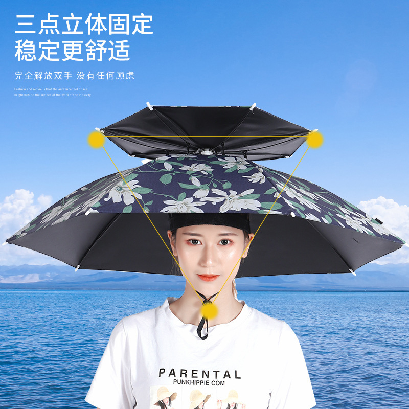 Large Double Layer Umbrella Cap Windproof Breathable Headwear Umbrella Sunscreen Fishing Umbrella Sunshade Tea Picking Hat Umbrella Large Double Layer Umbrella Cap Windproof Breathable Headwear Umbrella Sunscreen Fishing Umbrella Sunshade Tea Picking Hat Umbrella