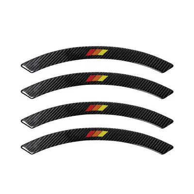 Qapı və bamper qoruyucu zolaqlar, arch stickers, adhesive wheel arch - german-tri-color-carbon-fiber-wheel-arches-4-piece-set-unpackaged