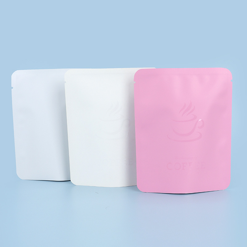 Bolsa de café con orejas colgantes, bolsa de papel de aluminio de papel kraft, bolsa de envasado de alimentos para granos de café, bolsa de envasado de café en polvo, bolsa de envasado pequeña