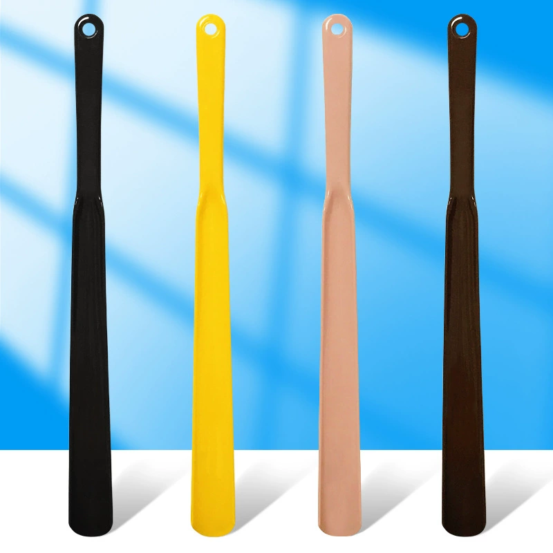 Длинная пластиковая ложка для обуви 49 см, увеличенная длина, помощник для надевания обуви в отелях, четыре цвета, ленивый помощник для обуви.