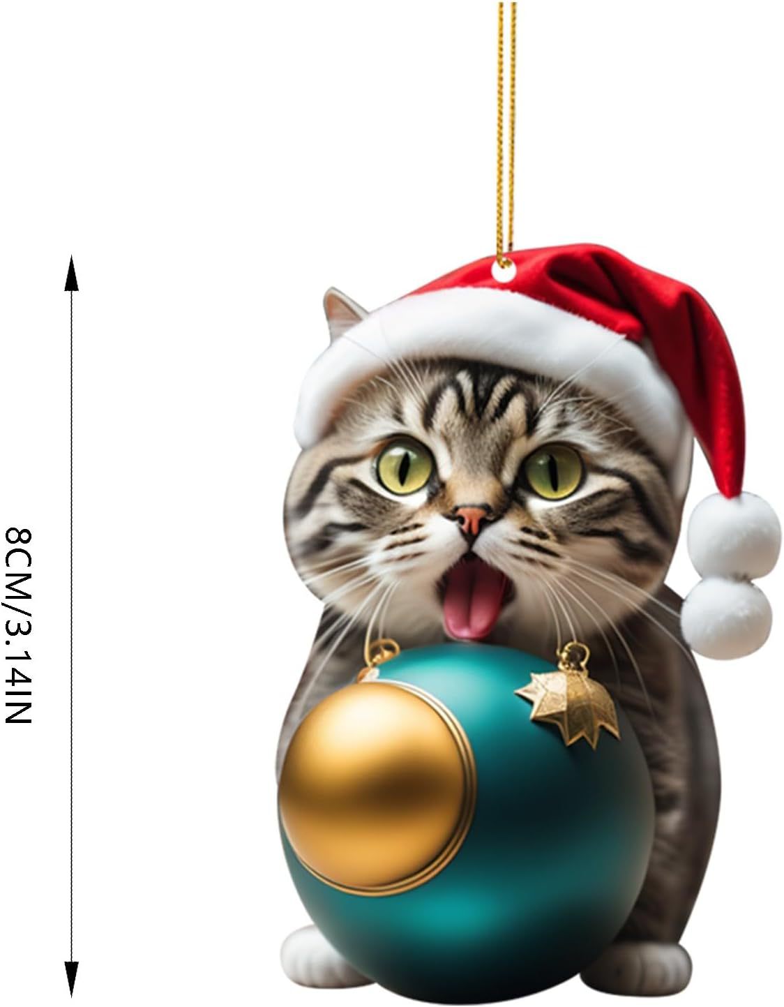 Cross-border New Christmas Creative Kitty Automobile Hanging Ornament Backpack Pendant Christmas Home Decorations Gift display picture 3