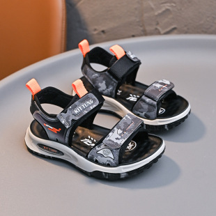 Boys' sandals summer new middle and big children Primary School students beach shoes sports non-slip soft bottom casual children's shoes fashion