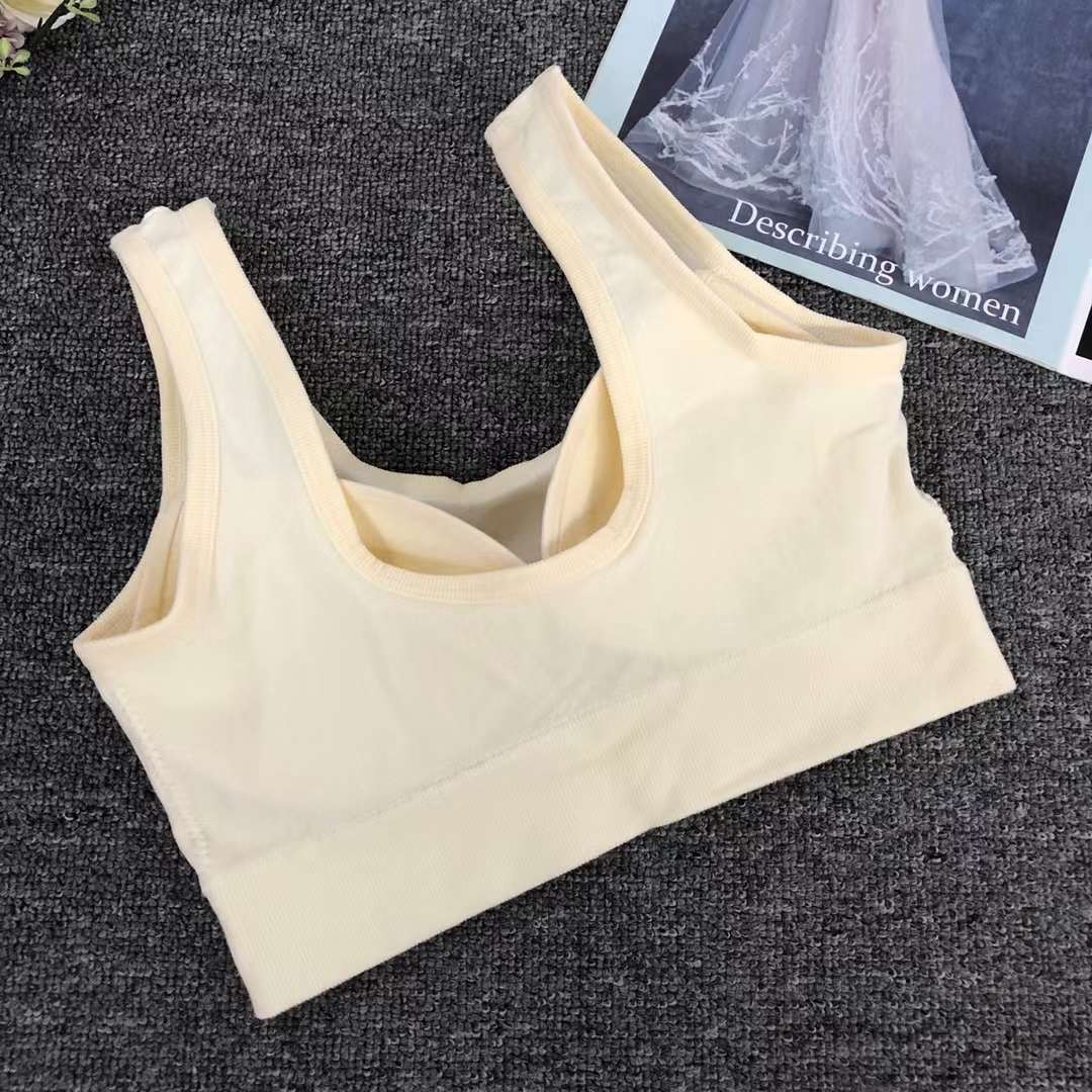 Nuevo chaleco sin costuras de alta elasticidad de alta calidad de dama sin anillo de acero bra de yoga ropa interior deportiva mujer al por mayor