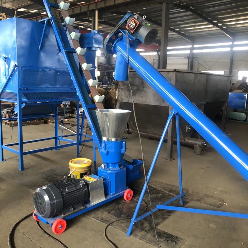 Máquina de alimentación de gránulos de paja pequeña línea de producción de máquina de alimentación de gránulos de harina de maíz y soja doméstica