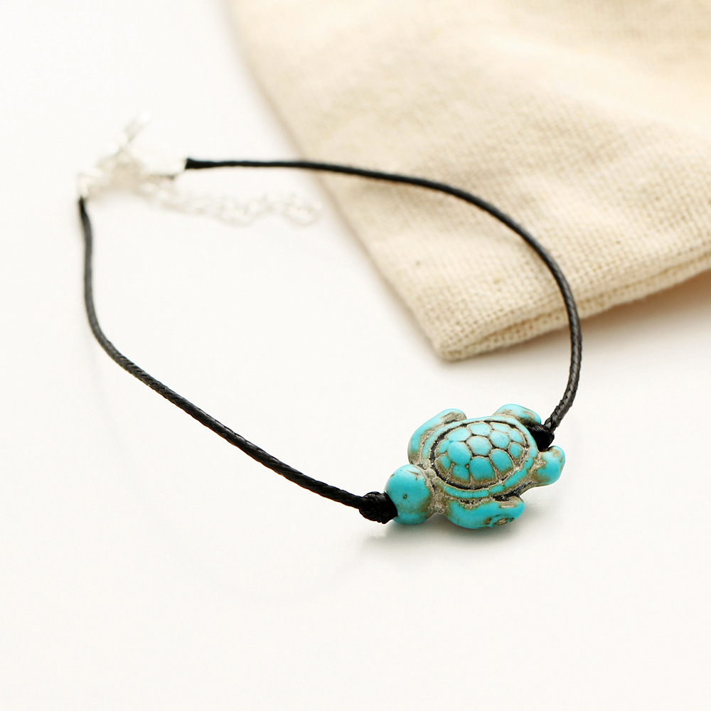 Retro Tortoise Turquoise Women's Anklet display picture 4