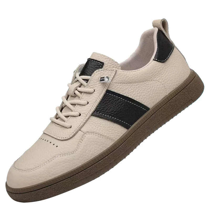 Листья из коровьей кожи повседневные дикие белые туфли модные кожаные мужские туфли корейские модные туфли