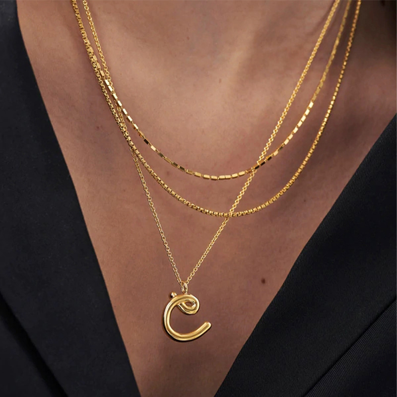 Fashion Geometric Copper Plating Zircon Pendant Necklace 1 Piece