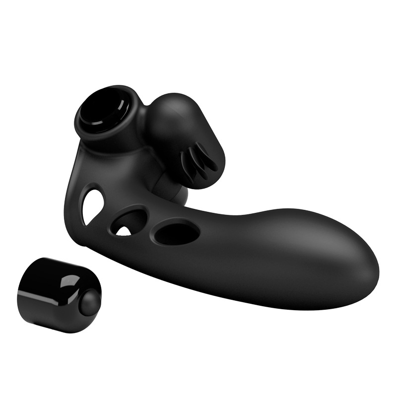Pile Patila Vibrating Finger Sleeve Silicone 10 Frequency Vibration Uses 1 AA Battery 14836_voghion.com