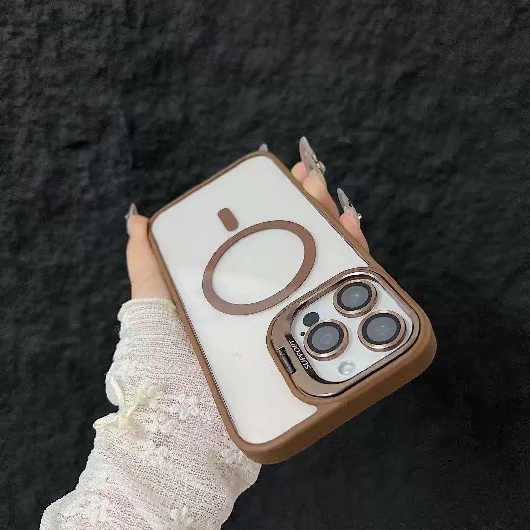 Чехол для телефона Apple iPhone 11–17 совместимый, невидимый кронштейн с магнитной фиксацией, защита от падений