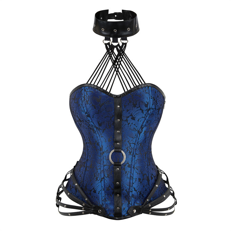 Europa y los Estados Unidos retro gótico partido chaqueta de hueso abdominal cintura corte fabricante de ropa de forma de cuerpo puede ser distribuido