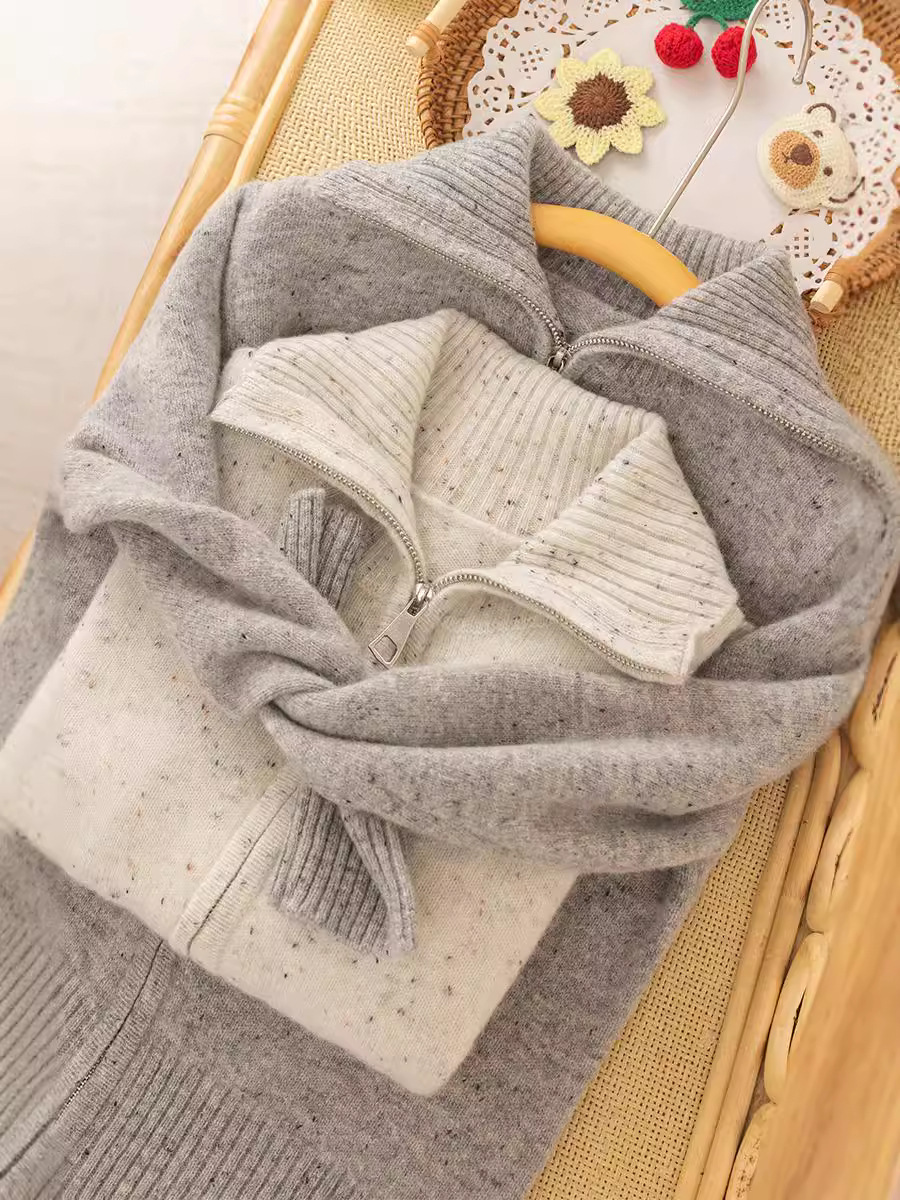 Woolen children's white sweater for boys