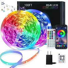 跨境新款3535rgb灯带24v led窄版44键蓝牙音乐节奏智能声控氛围灯