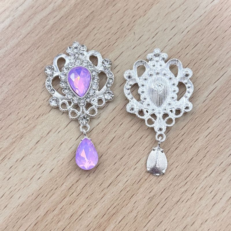 新しい合金水滴アクリルペンダントジュエリーアクセサリー平底ブローチアクセサリー DIY 衣類帽子アクセサリー|undefined