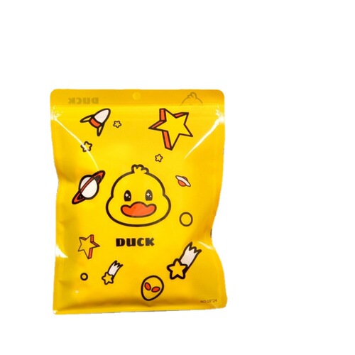Bag for packing children's T-shirts, base shirts, underwear, cotton socks, transparent bags for infants, long socks bags in the Kingdom of Little Yellow Ducks