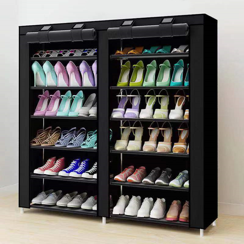 Zapatero simple de varias capas, combinación de estantes para zapatos para el hogar, almacenamiento en la entrada, zapatero a prueba de polvo, almacenamiento y organización para dormitorios, zapatero pequeño