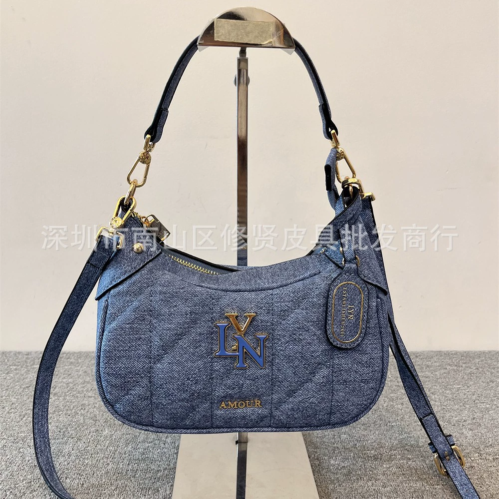 Solid color purse with diamond pattern, one-shoulder bag, phone bag