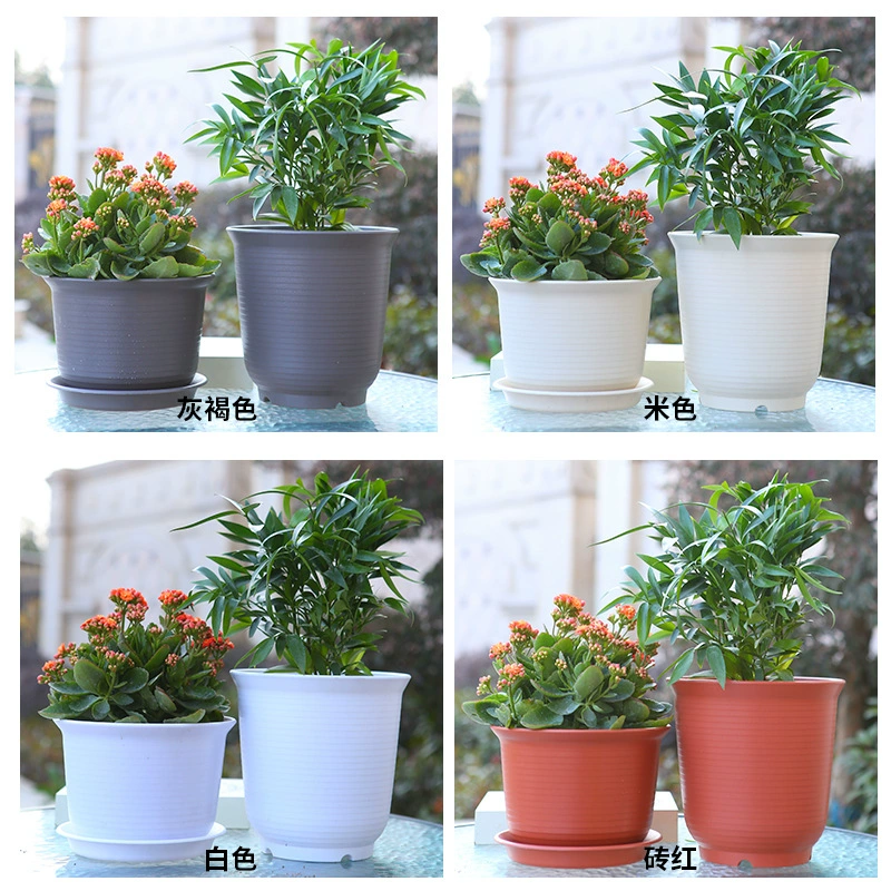 Ceramic plastic flowerpot flower-shaped, increased thickness