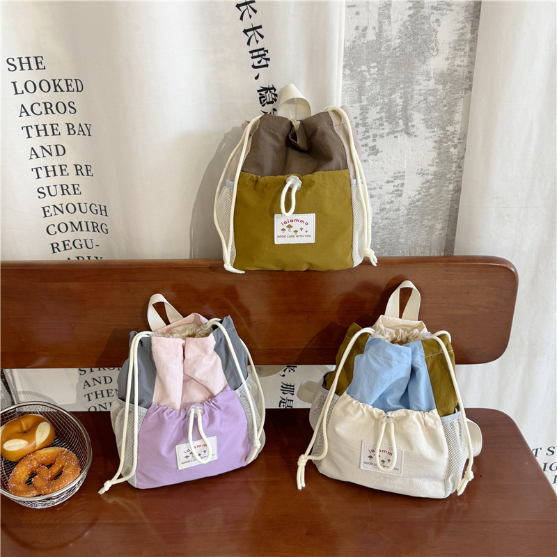 Mochila de moda coreana para mujeres de empalme de estilo extranjero, mochila de clase para estudiantes universitarios, mochila al aire libre