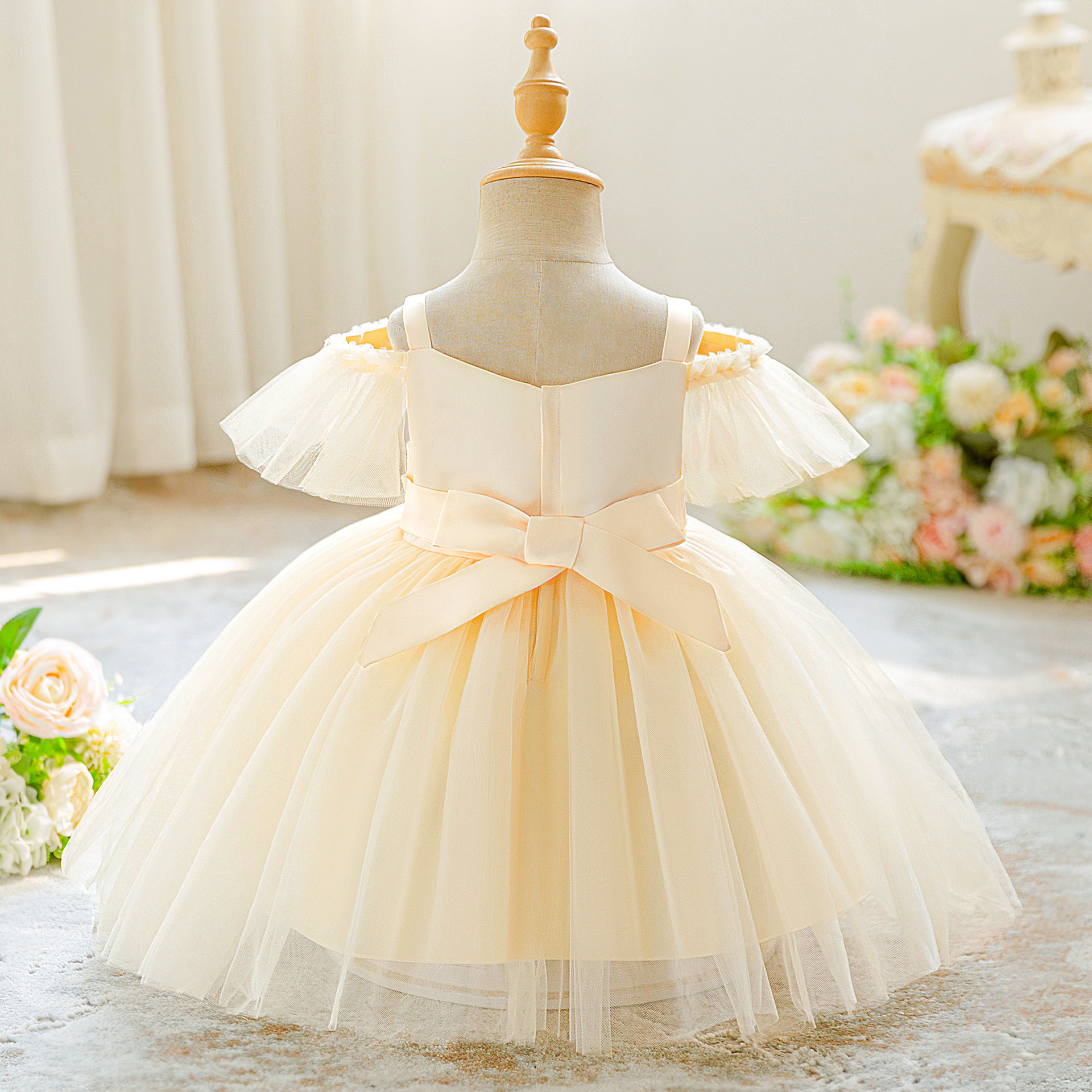 2026 nuevo vestido de niñas bordado vestido de princesa vestido de aniversario vestido de boda vestido de princesa florista vestido de espectáculo
