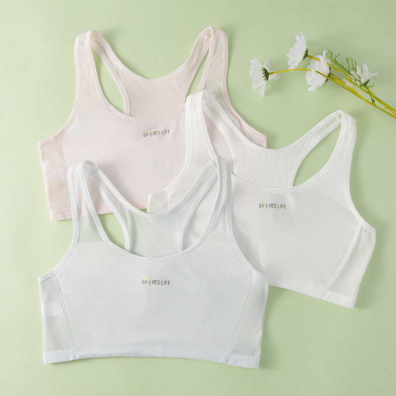 Children's Sports Bra Development Period Primary School Students' Racer-Back Vest Girls' First-Stage Bra Big Kidsren's Girls Summer Children's Sports Bra Development Period Primary School Students' Racer-Back Vest Girls' First-Stage Bra Big Kidsren's Girls Summer